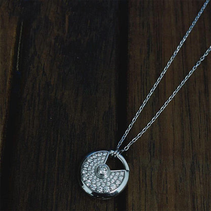 [：Polaidi Jewelry]アミュレット シルバー フルダイヤモンド ネックレス