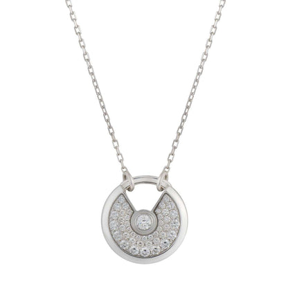 [Polaidi Jewelry]AMULETTE SILVER FULL DIAMOND NECKLACE
