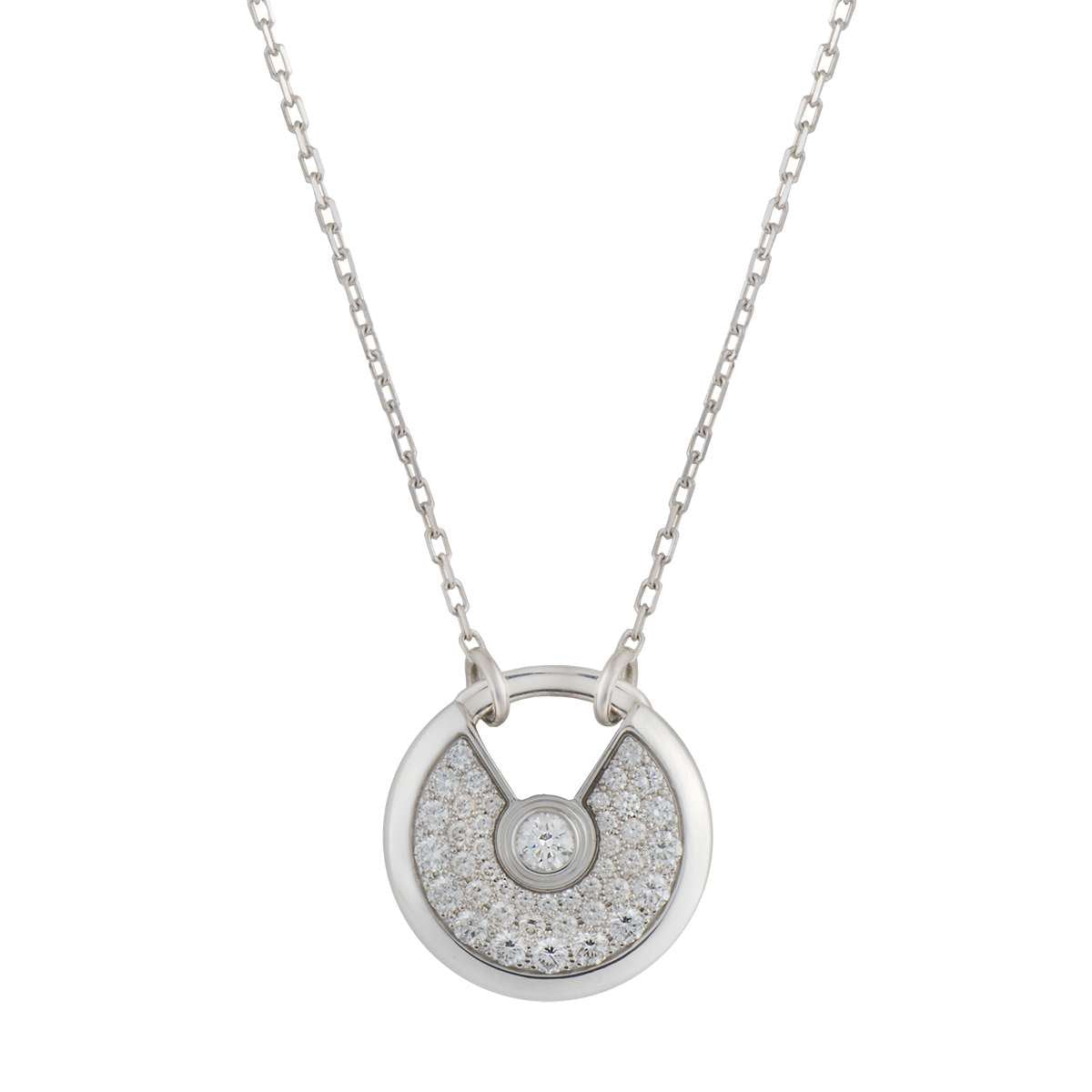 [：Polaidi Jewelry]アミュレット シルバー フルダイヤモンド ネックレス