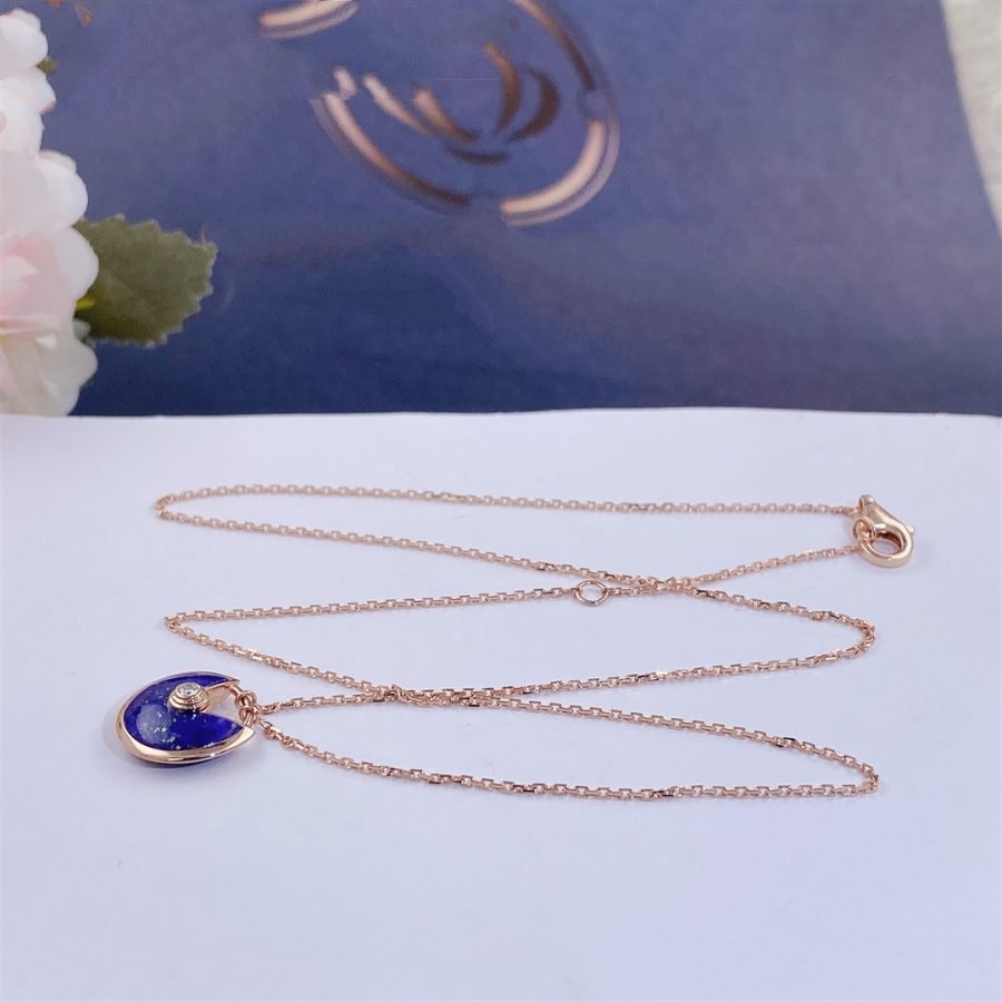 [：Polaidi Jewelry]AMULETTE ROSE GOLD AGATE NECKLACE