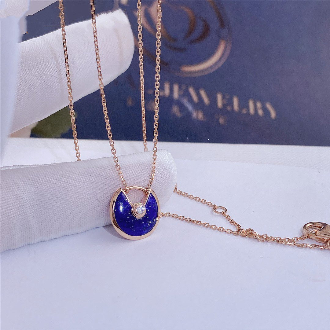 [：Polaidi Jewelry]AMULETTE ROSE GOLD AGATE NECKLACE
