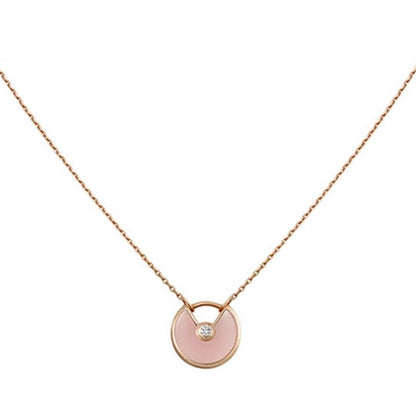 [：Polaidi Jewelry]アミュレット ローズゴールド ピンクMOP ネックレス