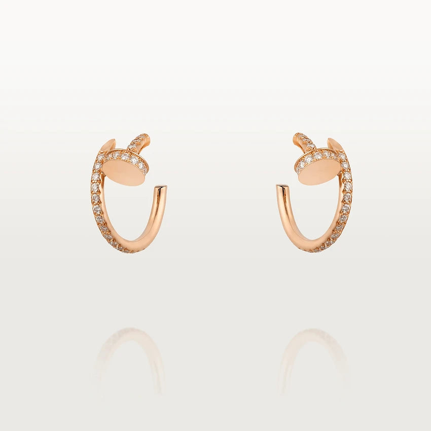 [Polaidi Jewelry]JUSTE EARRINGS 12.75MM PINK GOLD DIAMOND