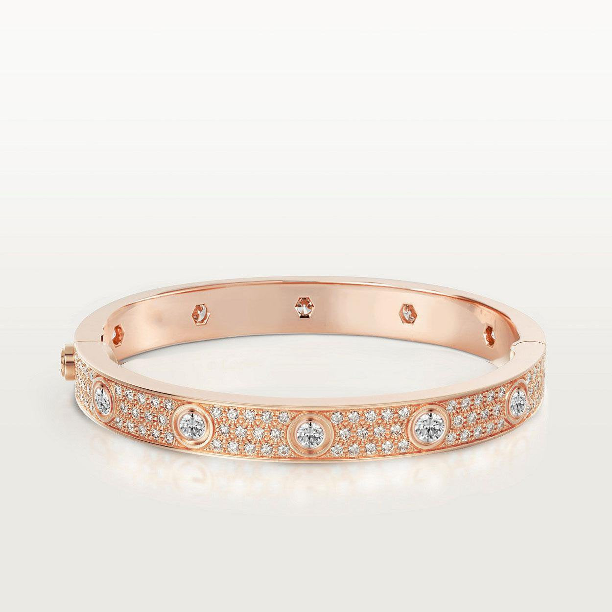 [Polaidi Jewelry]LOVE BRACELET 6.1MM DIAMOND-PAVED 10 BIG DIAMONDS
