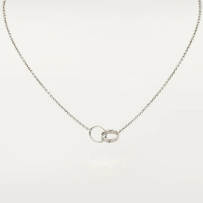 [Polaidi Jewelry]LOVE NECKLACE PINK GOLD AND SILVER