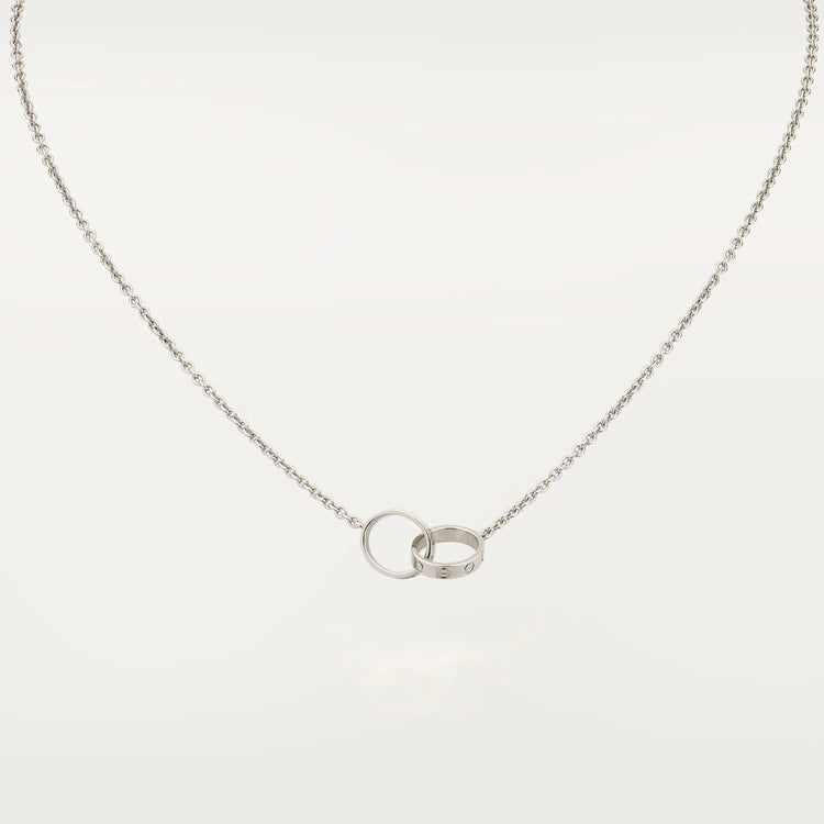 [：Polaidi Jewelry]LOVE NECKLACE ピンクゴールド＆シルバー