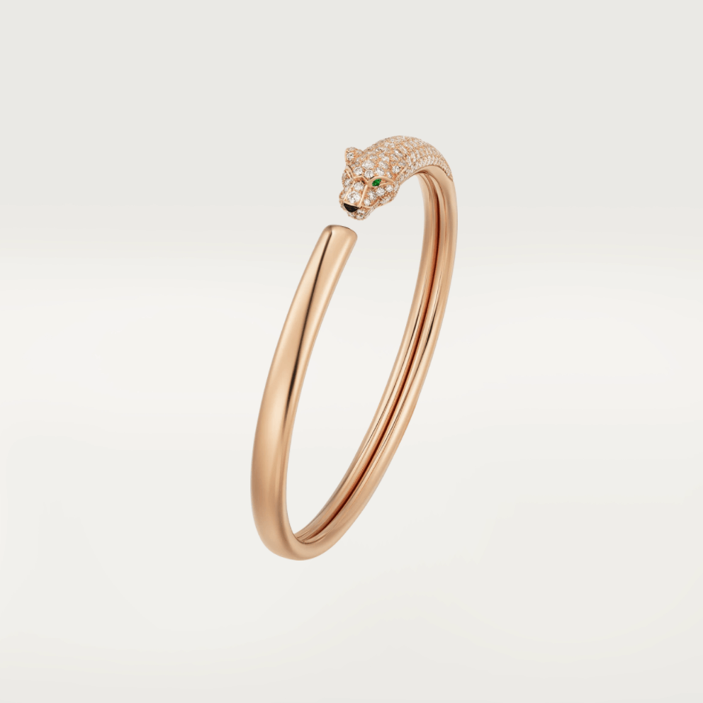 [Polaidi Jewelry]PANTHERE ROSE GOLD DIAMOND OPEN BRACELET