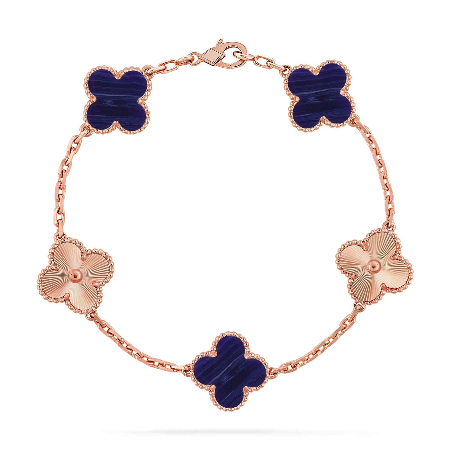 [Polaidi Jewelry]CLOVER 5 MOTIF PURPLE STRIPES BRACELET COLLECTION