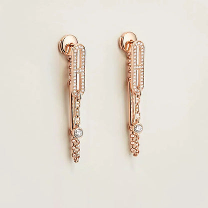 [：Polaidi Jewelry]CHAINE CHAOS DIAMOND DROP EARRINGS