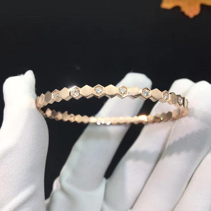 [：Polaidi Jewelry]BEE LOVE PINK GOLD DIAMOND BRACELET