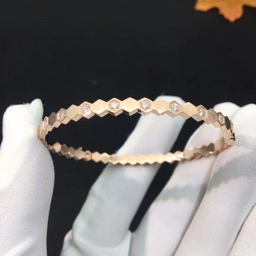 [：Polaidi Jewelry]BEE LOVE PINK GOLD DIAMOND BRACELET