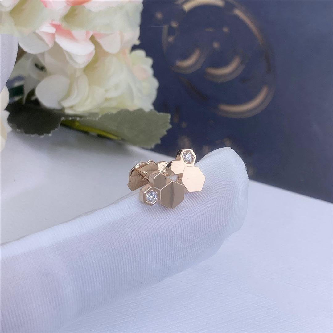 [Polaidi Jewelry]BEE LOVE PINK GOLD DIAMOND EARRINGS