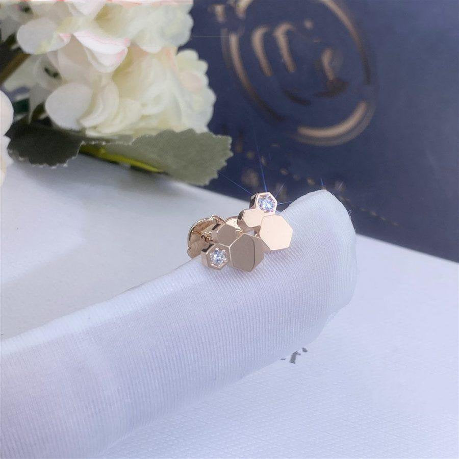 [：Polaidi Jewelry]BEE LOVE ピンクゴールド ダイヤモンド イヤリング