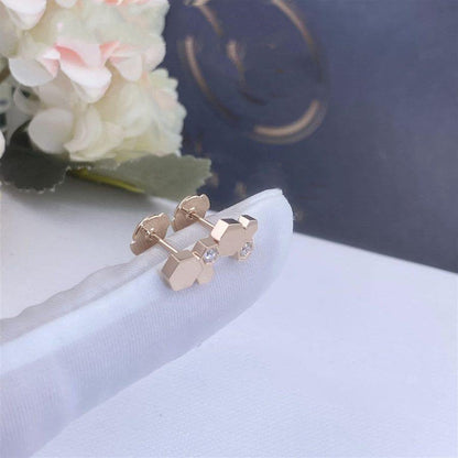 [：Polaidi Jewelry]BEE LOVE ピンクゴールド ダイヤモンド イヤリング