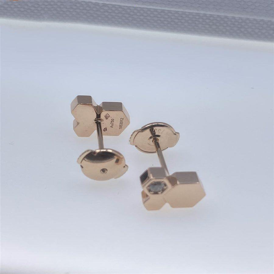 [：Polaidi Jewelry]BEE LOVE ピンクゴールド ダイヤモンド イヤリング