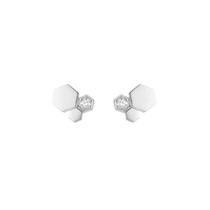 [Polaidi Jewelry]BEE LOVE SILVER DIAMOND EARRINGS