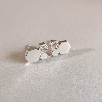[：Polaidi Jewelry]BEE LOVE SILVER DIAMOND EARRINGS