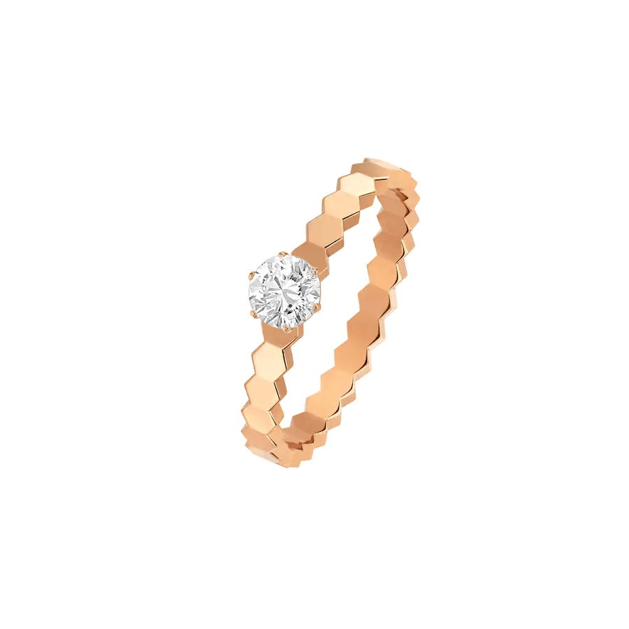 [：Polaidi Jewelry]BEE LOVE RING PINK GOLD 1 DIAMOND