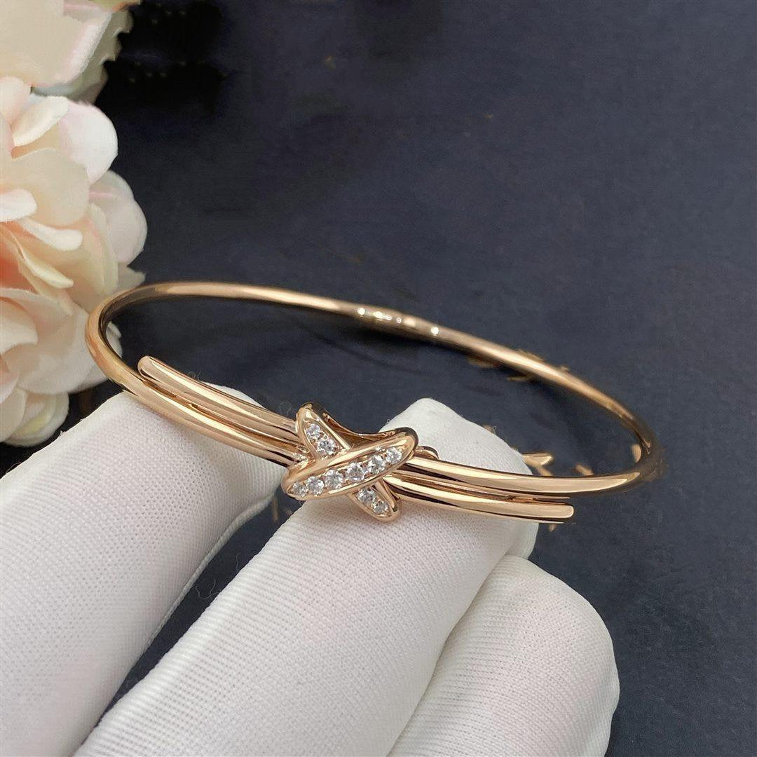 [：Polaidi Jewelry]ピンクゴールドダイヤモンド ブレスレットセット