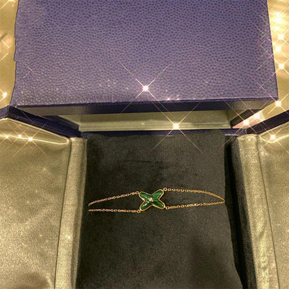 [：Polaidi Jewelry]JEUX BRACELET MALACHITE PINK GOLD 1 DIAMOND