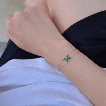 [：Polaidi Jewelry]JEUX BRACELET MALACHITE PINK GOLD 1 DIAMOND