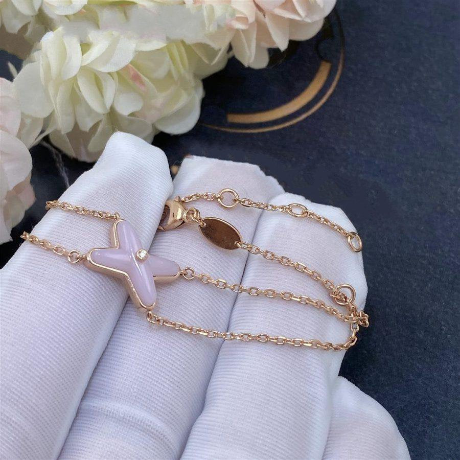 [：Polaidi Jewelry]JEUX BRACELET PINK MOP PINK GOLD 1 DIAMOND