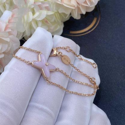 [Polaidi Jewelry]JEUX BRACELET PINK MOP PINK GOLD 1 DIAMOND