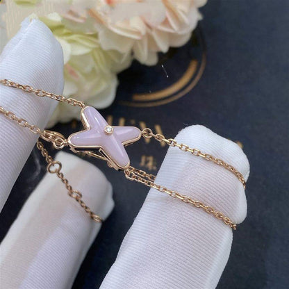 [：Polaidi Jewelry]JEUX BRACELET PINK MOP PINK GOLD 1 DIAMOND