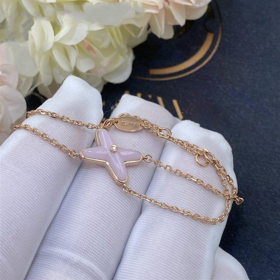 [Polaidi Jewelry]JEUX BRACELET PINK MOP PINK GOLD 1 DIAMOND