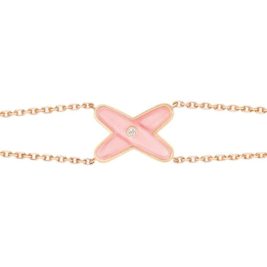 [：Polaidi Jewelry]JEUX BRACELET PINK MOP PINK GOLD 1 DIAMOND
