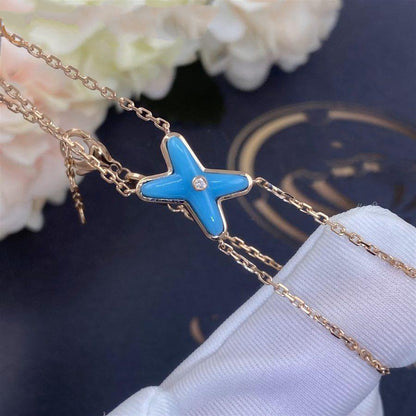 [Polaidi Jewelry]JEUX BRACELET TURQUOISE PINK GOLD 1 DIAMOND