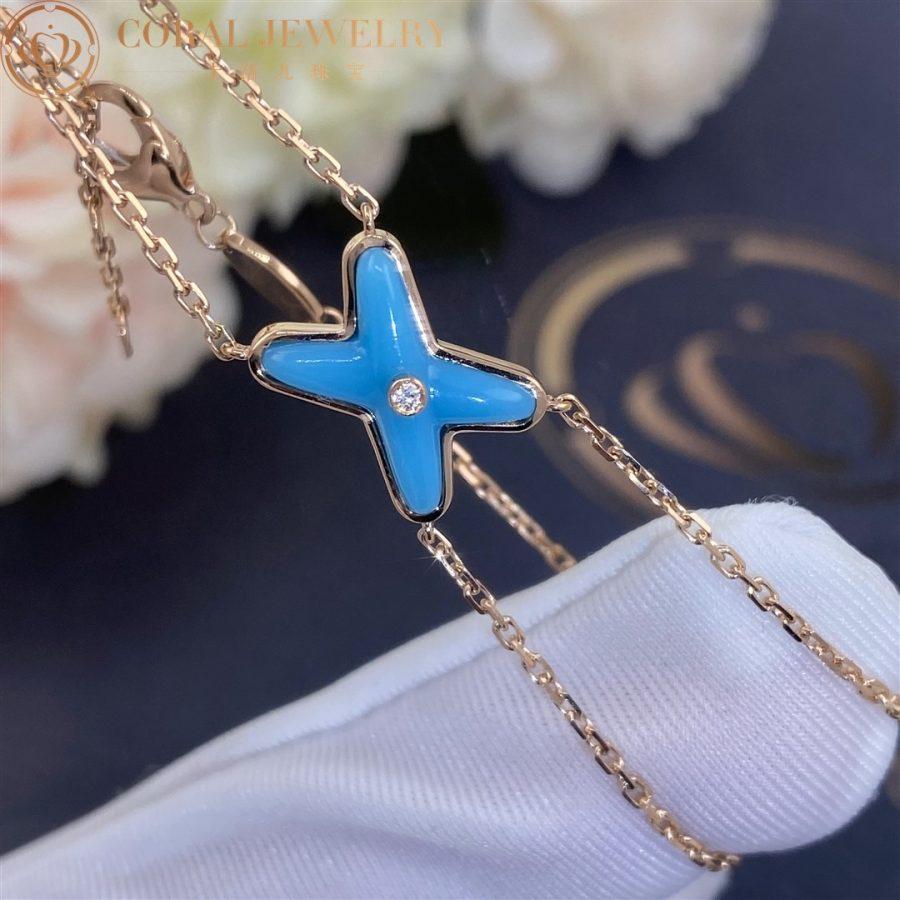 [Polaidi Jewelry]JEUX BRACELET TURQUOISE PINK GOLD 1 DIAMOND