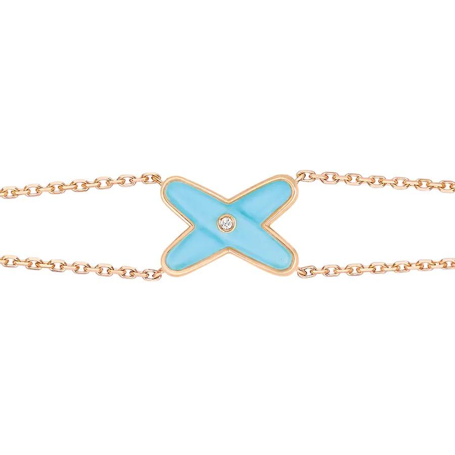 [Polaidi Jewelry]JEUX BRACELET TURQUOISE PINK GOLD 1 DIAMOND