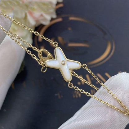 [：Polaidi Jewelry]JEUX BRACELET WHITE MOP GOLD 1 DIAMOND