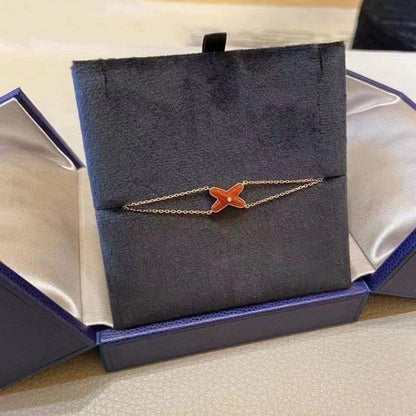 [Polaidi Jewelry]JEUX BRACELET CARNELIAN PINK GOLD 1 DIAMOND