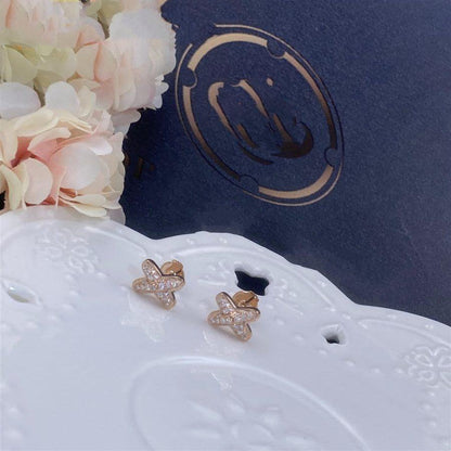 [Polaidi Jewelry]JEUX DE PINK GOLD DIAMOND EARRINGS
