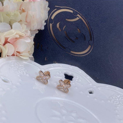 [Polaidi Jewelry]JEUX DE PINK GOLD DIAMOND EARRINGS