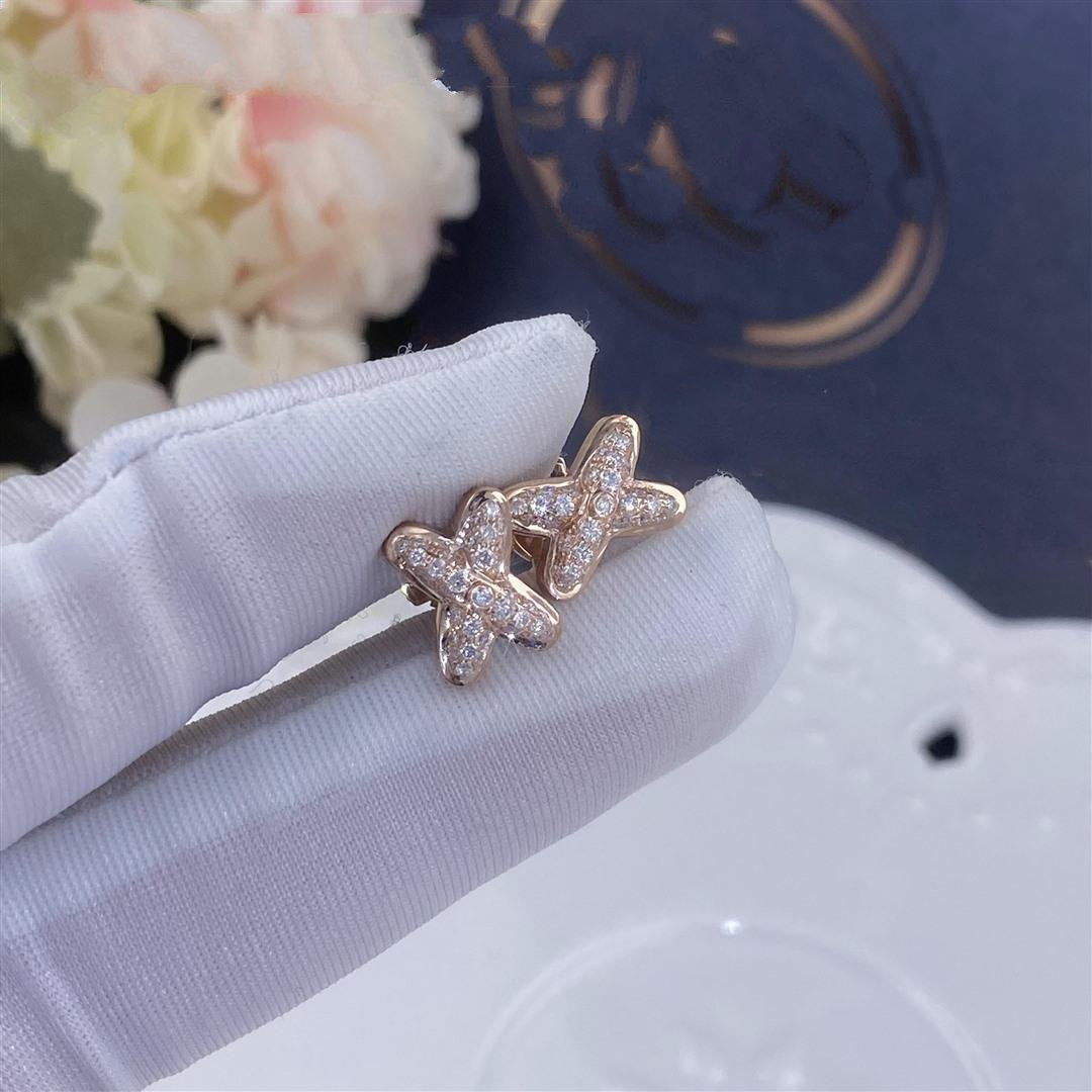 [Polaidi Jewelry]JEUX DE PINK GOLD DIAMOND EARRINGS
