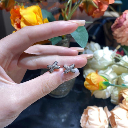 [Polaidi Jewelry]JEUX DE SILVER DIAMOND EARRINGS
