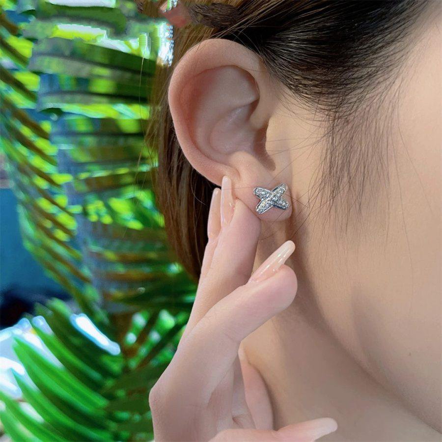 [：Polaidi Jewelry]JEUX DE SILVER DIAMOND EARRINGS