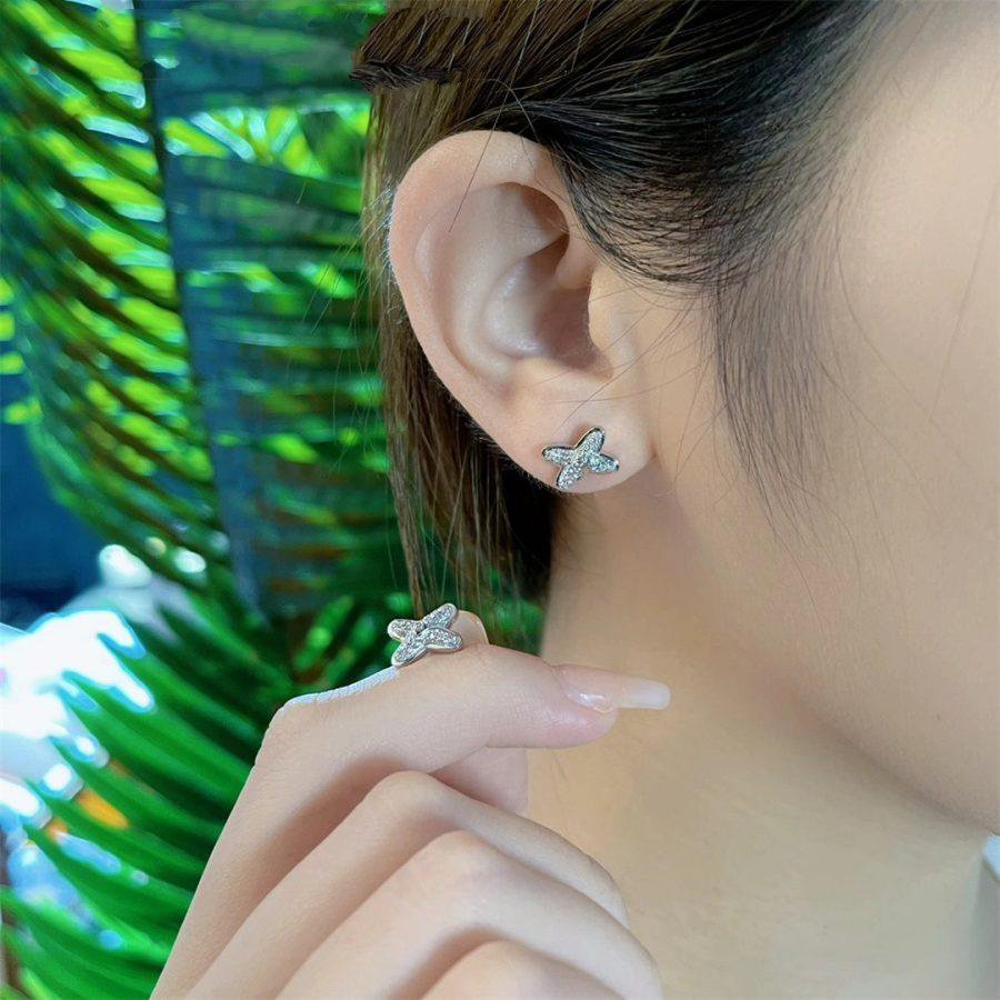 [：Polaidi Jewelry]JEUX DE SILVER DIAMOND EARRINGS
