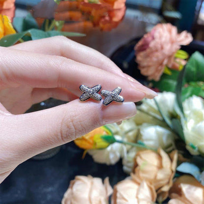 [Polaidi Jewelry]JEUX DE SILVER DIAMOND EARRINGS
