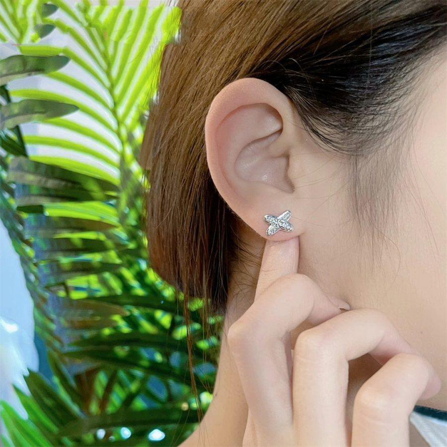 [：Polaidi Jewelry]JEUX DE SILVER DIAMOND EARRINGS
