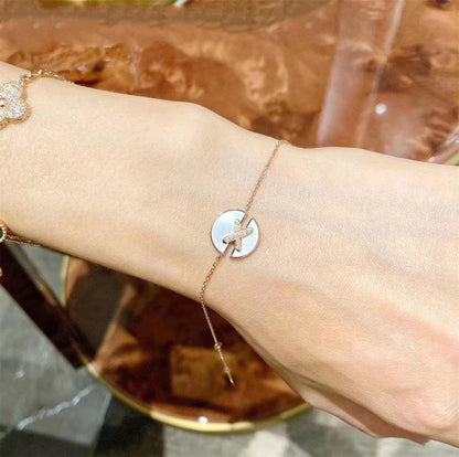 [：Polaidi Jewelry]JEUX DE BRACELET MOP PINK GOLD DIAMONDS