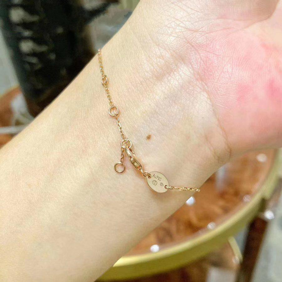 [：Polaidi Jewelry]JEUX DE BRACELET MOP PINK GOLD DIAMONDS