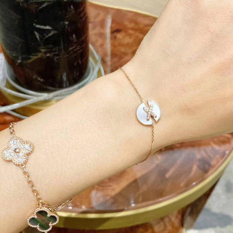 [Polaidi Jewelry]JEUX DE BRACELET MOP PINK GOLD DIAMONDS