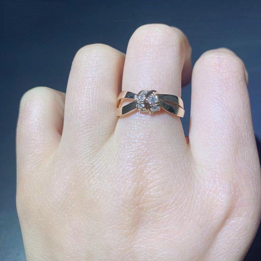[：Polaidi Jewelry]LIENS RING PINK GOLD DIAMOND