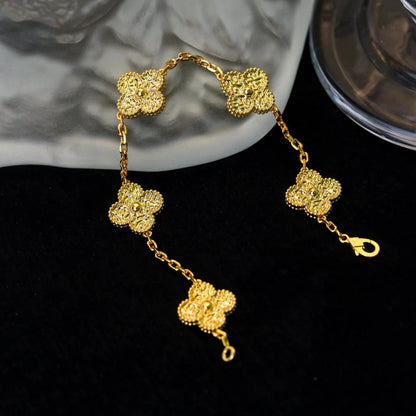[：Polaidi Jewelry]CLOVER 5 MOTIFS BRONZING BRACELET