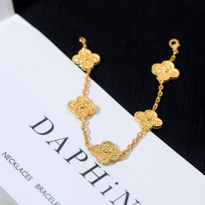 [：Polaidi Jewelry]CLOVER 5 MOTIFS BRONZING BRACELET