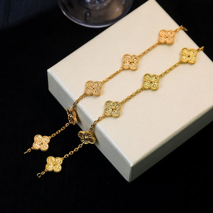 [：Polaidi Jewelry]CLOVER 5 MOTIFS BRONZING BRACELET
